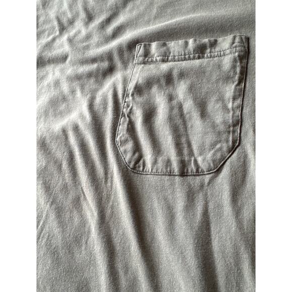 Vintage Blank 90’s American Eagle Outfitters Olive Green L Pocket Tee - Picture 3 of 6